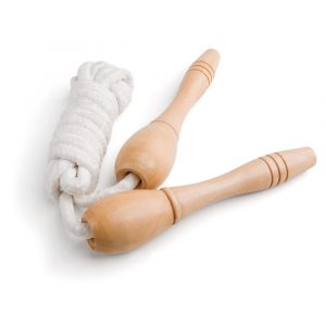 Corda de saltar em madeira